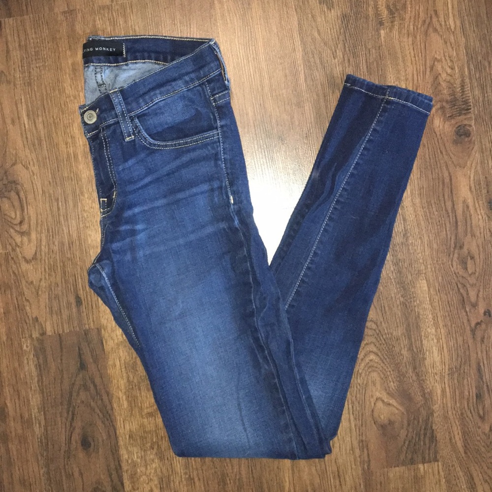 Flying monkey skinny jeans